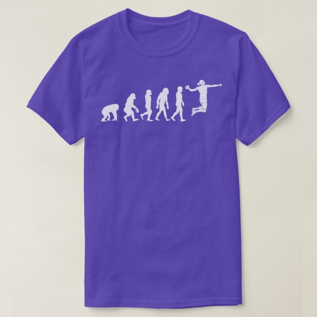 Evolution of Handball Girl Funny Handball gift T-Shirt (Design Front)
