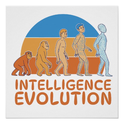 evolution of human intelligence poster