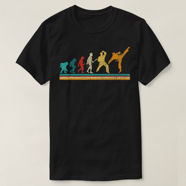 Evolution Of Karate Martial Arts Coach Karateka Ta T-Shirt (Design Front)