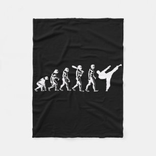 Evolution Of Karate Martial Arts Kickboxing Taekwo Fleece Blanket