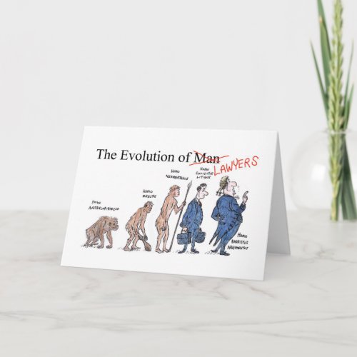 Evolution of Lawyers Greetings Card
