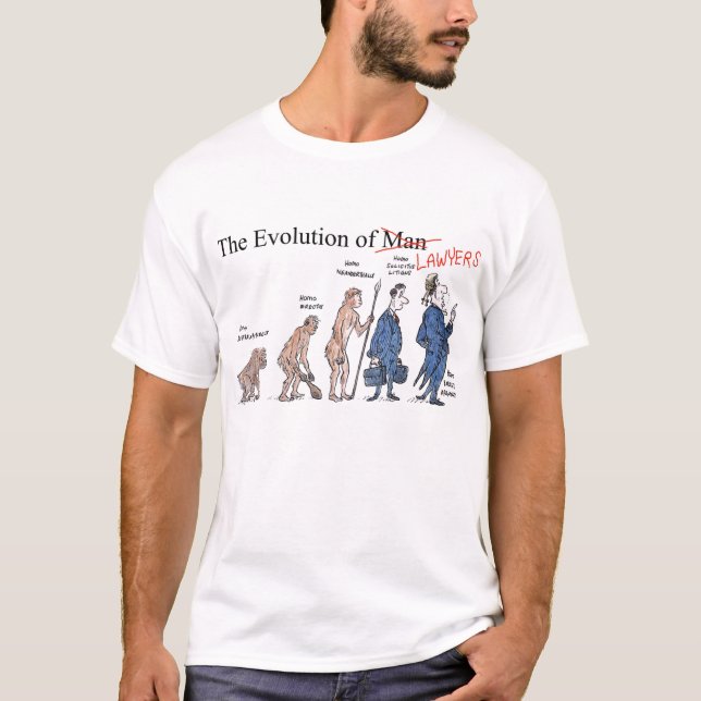 Evolution of Lawyers Men's T Shirt (Front)