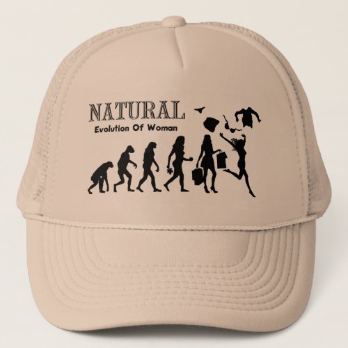 Evolution Of Liberated Woman Naturist Woman Trucker Hat