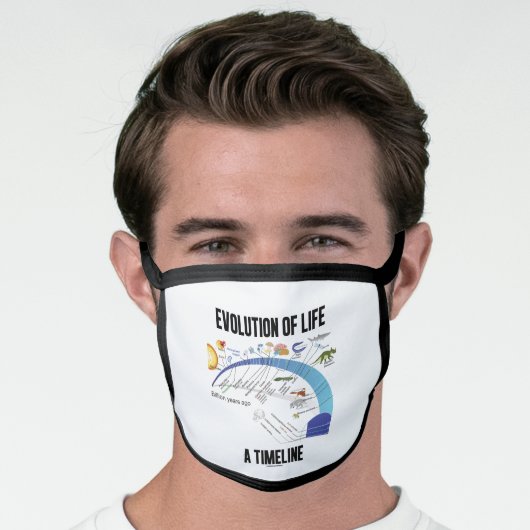 Evolution Of Life A Timeline Biology Face Mask (Worn Him)