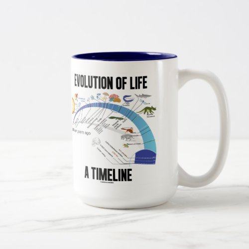 Evolution Of Life A Timeline Biology Two_Tone Coffee Mug