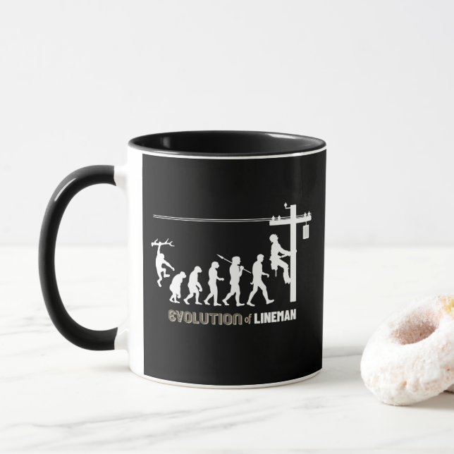 Evolution of Lineman Mug (With Donut)