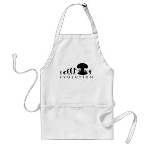 Evolution of Man & Cockroach Funny Evolution Chart Adult Apron