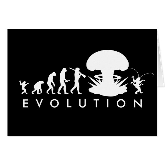 Evolution of Man & Cockroach Funny Evolution Chart Cards (Front Horizontal)