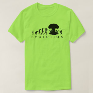 Evolution of Man & Cockroach Funny Evolution Chart T-Shirt
