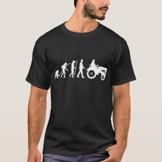 evolution of man farmer with tractor T-Shirt