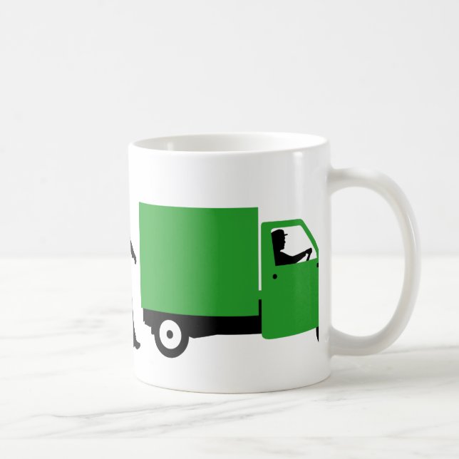 Evolution of man Piaggio Ape mini transporter Coffee Mug (Right)