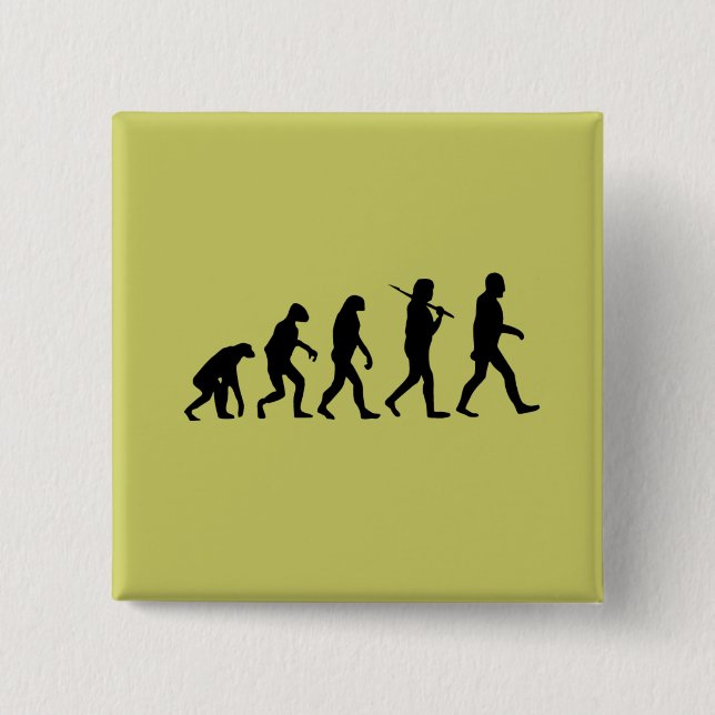 Evolution of Man Pinback Button (Front)