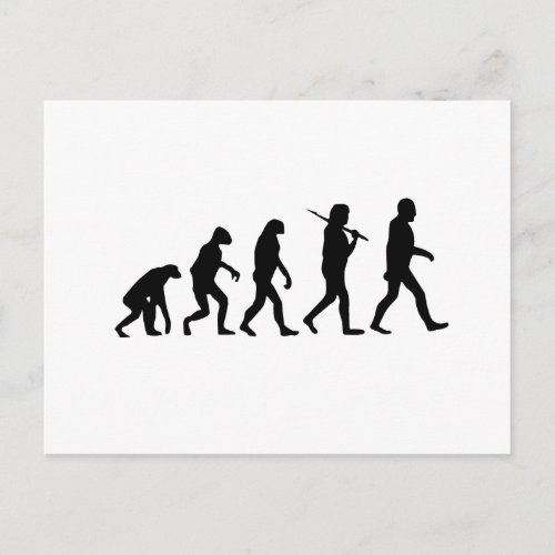 Evolution of Man Postcard