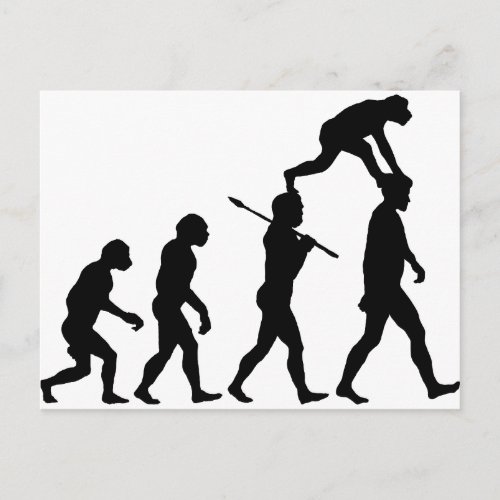 Evolution of Man Postcard