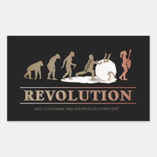 Evolution of Man Revolution of Women ID462 Rectangular Sticker