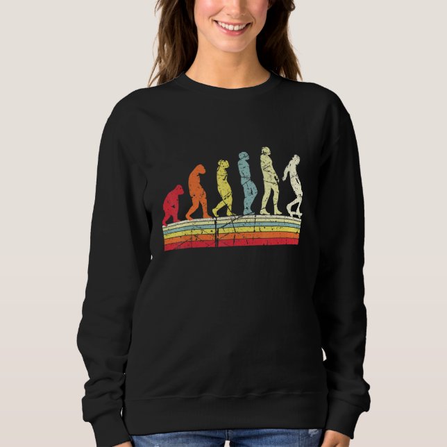 Evolution Of Man Skateboarding Vintage Skate Stree Sweatshirt (Front)