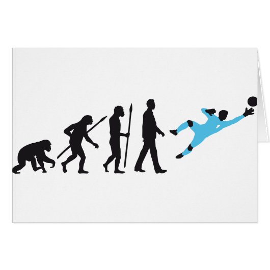 evolution of man soccer goal keeper cards (Front Horizontal)