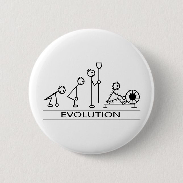 Evolution of man with rowing button (Front)