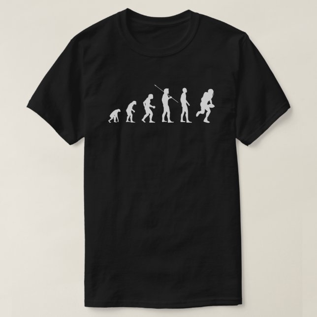 Evolution of Mankind • Funny American Football wv T-Shirt (Design Front)