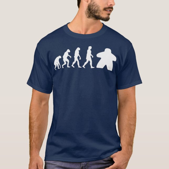 Evolution Of Meeple Board Gaming Meeples Premium T-Shirt (Front)