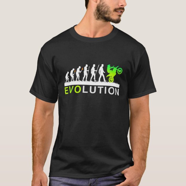 Evolution Of Motocross Enduro Dirtbike MX Rider T-Shirt (Front)