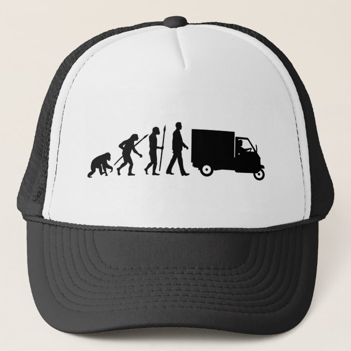 Evolution Of One Piaggio Ape Mini Transporter Trucker Hat Zazzle Com