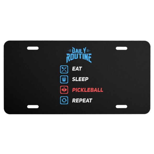 Evolution of Pickleball License Plate (Front)