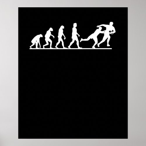 Evolution Of Rugby Poster