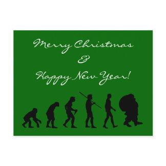 Evolution Of Santa Claus Holiday Postcard