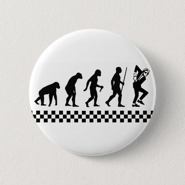 Evolution of Ska Badge Pinback Button (Front)