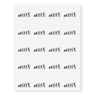 Evolution of Skateboarder Skateboarding Funny Gift Temporary Tattoos