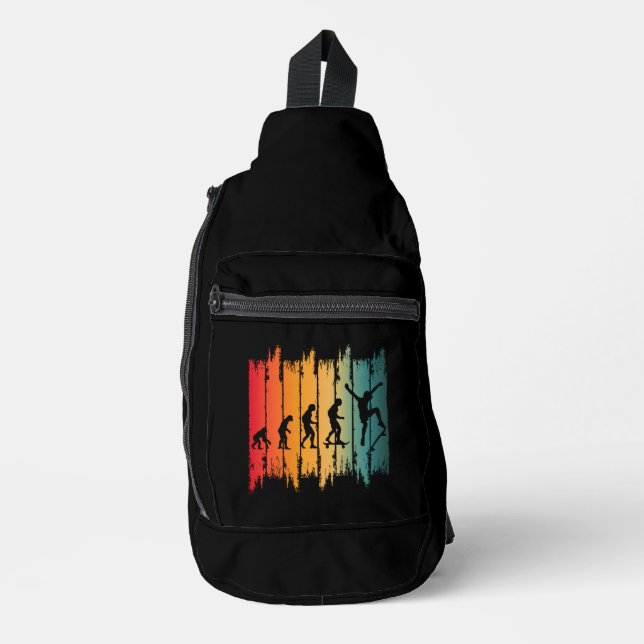 Evolution Of Skateboarding Skater Sling Bag (Front)