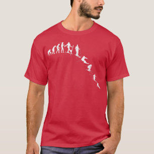 Evolution of Skiing  Evolving Man as a Skier, Ski  T-Shirt