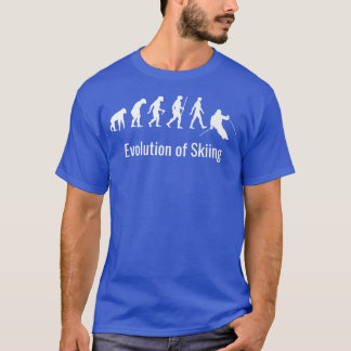 Evolution Of Snow Skiing Funny Sports  T-Shirt