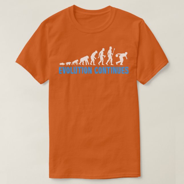 Evolution Of Ten Pin Bowling Funny T T-Shirt (Design Front)