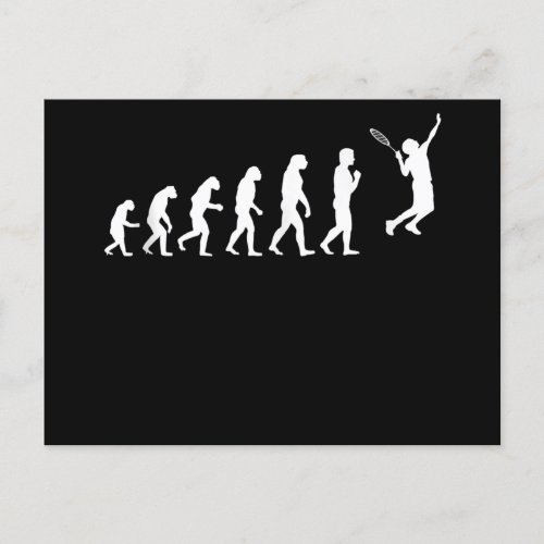 Evolution Of Tennis  Cute I Love Lawn Tennis Gift Announcement Postcard