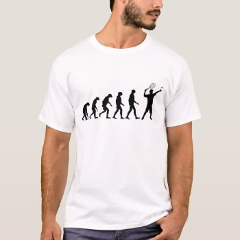 Evolution Of Tennis T-shirt by TheArtOfPamela at Zazzle