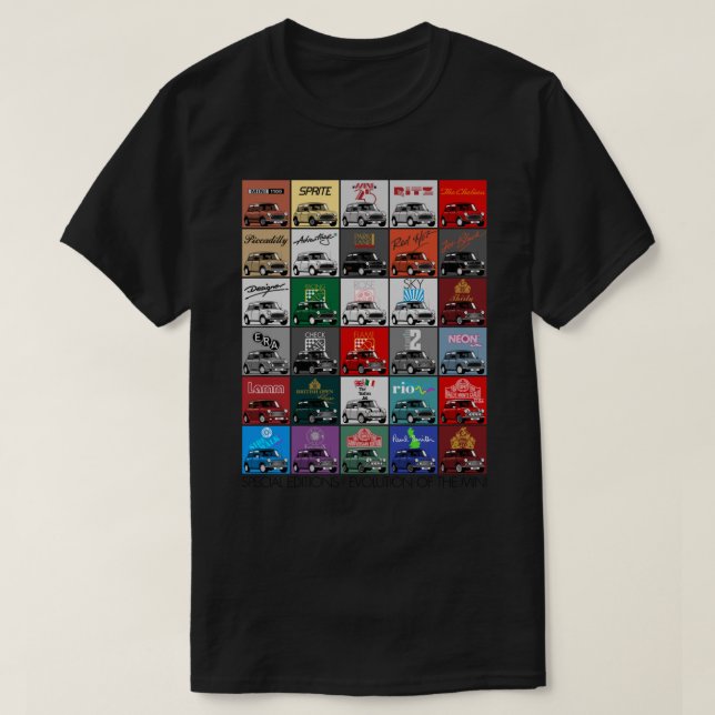 Evolution of the Mini - special editions Sticker T-Shirt (Design Front)