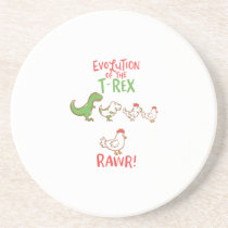Evolution Of The T-Rex RAWR! Funny Dino Chicken Coaster