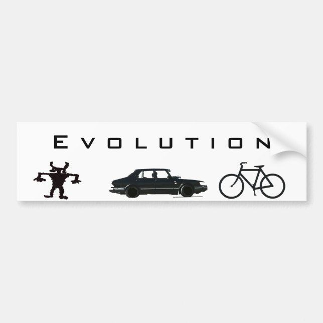 Evolution of transportation bumper sticker (Front)