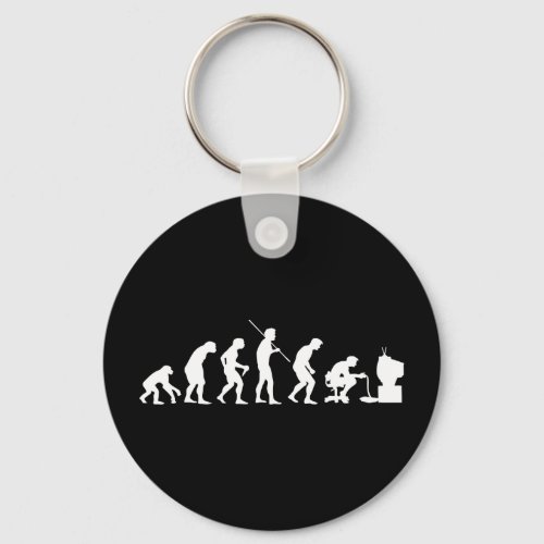 Evolution of Video Games Gaming Gamer Keychain