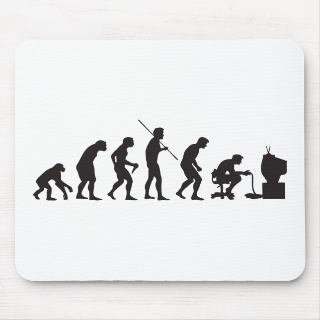Evolution of Video Games Gaming Gamer Mouse Pad (Front)