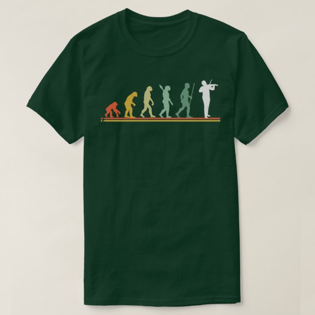 Evolution Of Violin Player Violin T-Shirt (Design Front)