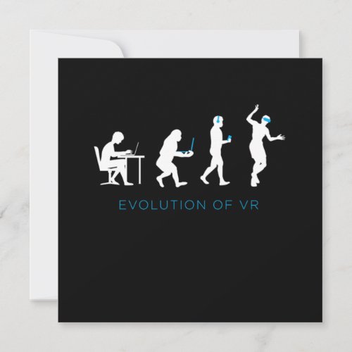 Evolution Of VR Virtual Reality Gamer Gaming Gift Invitation