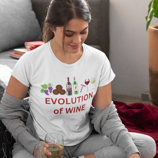 Evolution of Wine T-Shirt (Evolution of Wine t-shirts for casual occasions)