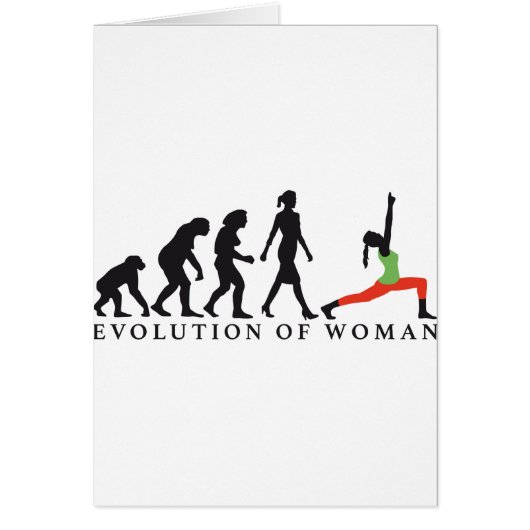 evolution of woman yoga position cards (Front)