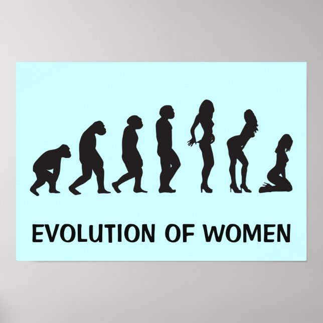 Evolution of Women Funny Poster (Front)