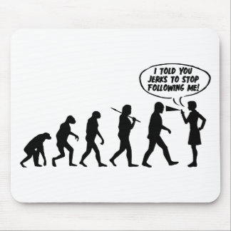 Evolution Of Women Pepper Spray - Funny Feminist Mouse Pad