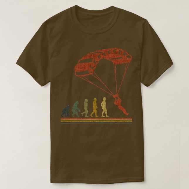 Evolution Parachute Jumping T-Shirt (Design Front)