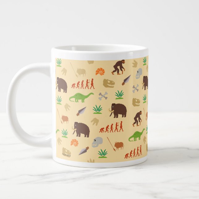 Evolution Pattern Giant Coffee Mug (Left)